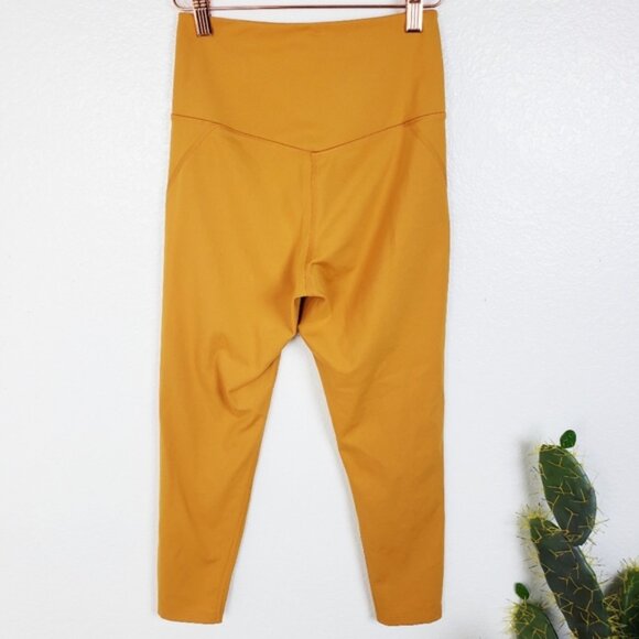 Girlfriend Collective Mustard Yellow Compressive High-Rise Leggings size S - Picture 3 of 14